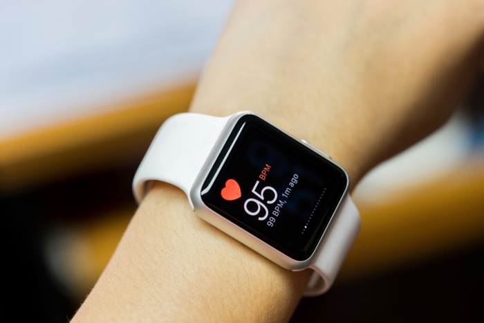 apple watch on a wrist